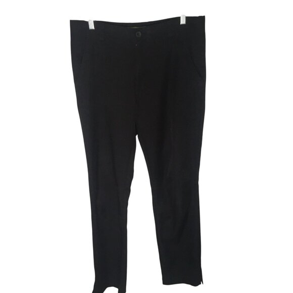 IZOD Golf Pants Mens 32x32 Black Slim Fit Performance Polyester Flat Front Tech - Picture 1 of 16